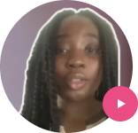 student with play icon